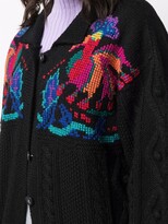 Thumbnail for your product : Kansai Yamamoto Pre-Owned 1990s Intarsia Detailing Elongated Cardigan