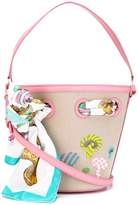 Thumbnail for your product : Olympia Le-Tan mushroom beaded bucket tote