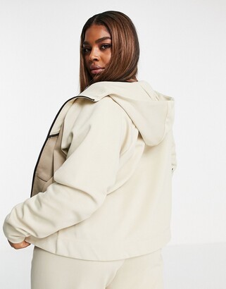 Nike Plus Tech Fleece zip thru hoodie in rattan beige - ShopStyle