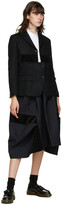 Thumbnail for your product : Comme des Garçons Comme des Garçons Navy Velvet Insert Midi Skirt