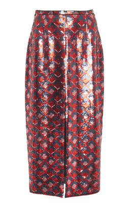 Rochas Sequin Midi Skirt