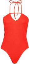 Thumbnail for your product : boohoo Ava Textured Caged Halter Neck Body