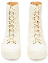 Thumbnail for your product : Jil Sander Trek-sole Leather Hiking Boots - Cream