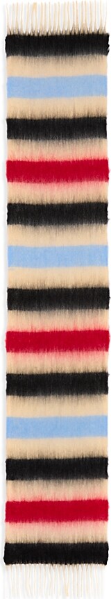 Aqua Colorblock Stripe Scarf