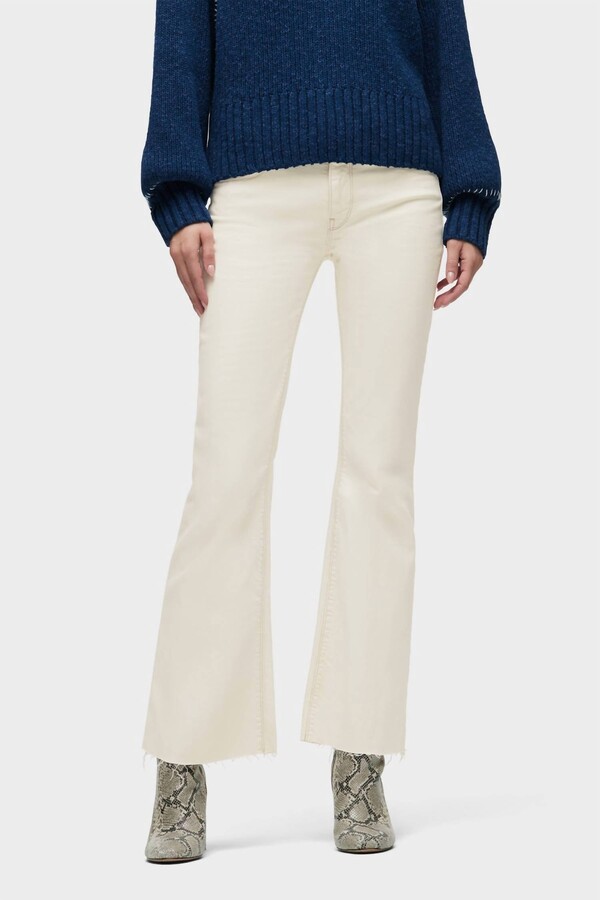 Hudson Nico Mid-Rise Bootcut Barefoot Jeans In Ecru