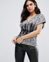 Thumbnail for your product : Vila Kimono Sleeve Top With Glitter Detail