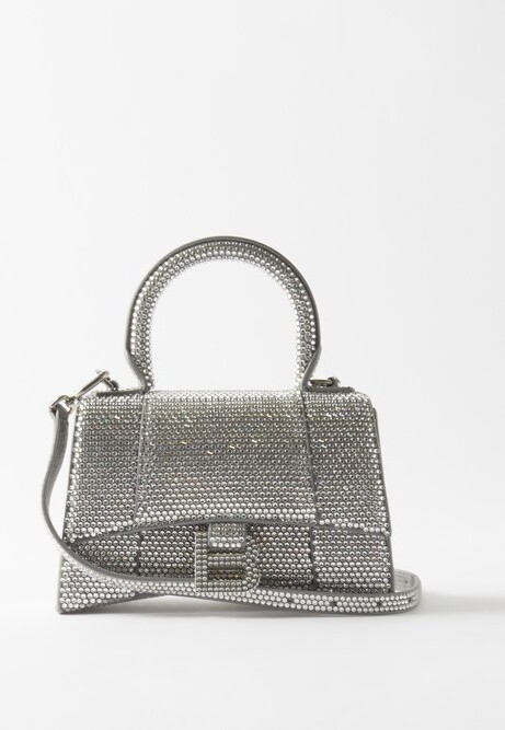 Balenciaga Hourglass Xs Crystal-embellished Handbag - ShopStyle Shoulder  Bags