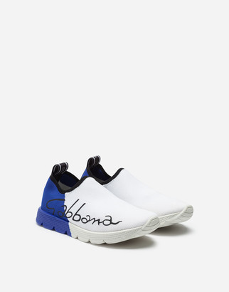 Dolce & Gabbana Two-Tone Mesh Sorrento Slip-On Sneakers
