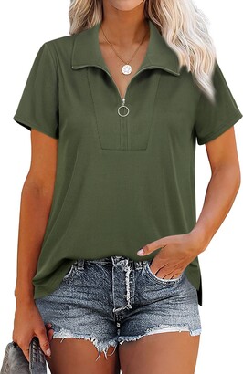 Hemlock Sport Camouflage Shirt XXL, Army Green Women Girls Long Sleeve V Neck Tee Blouse Tops 