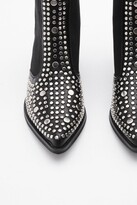 Thumbnail for your product : Nasty Gal Womens Western Studded Chelsea Boots - Black - 3