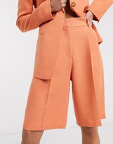 Thumbnail for your product : Topshop belted city short co-ord in apricot
