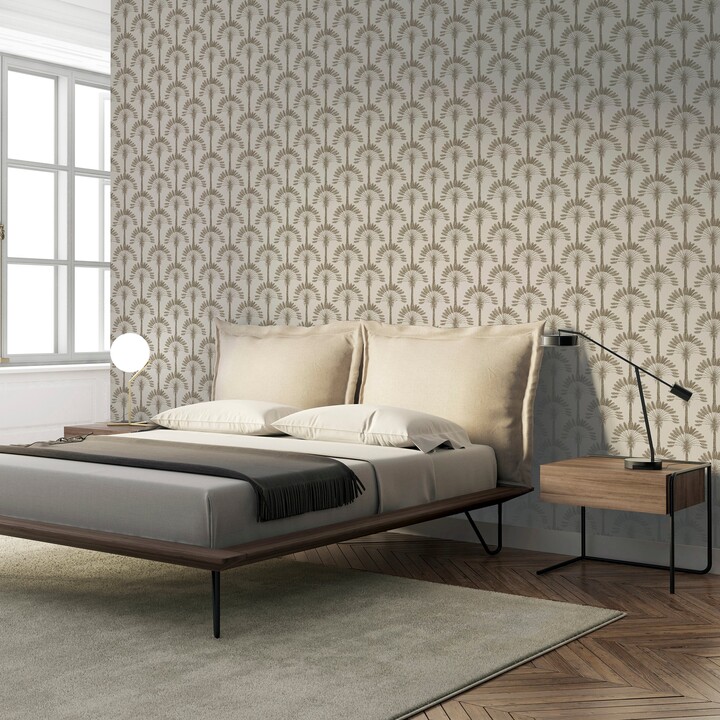 Dunelm Palm Palace Cream Gold Wallpaper Cream ShopStyle Decor