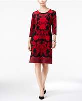 Thumbnail for your product : JM Collection Printed 3/4-Sleeve Dress, Created for Macy's
