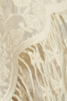 Thumbnail for your product : Alice + Olivia Haveri embroidered silk-chiffon poncho