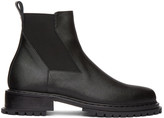 Thumbnail for your product : Solid Homme Black Textured Leather Chelsea Boots