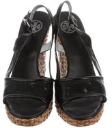 Thumbnail for your product : Tory Burch Patent Leather Wedge Sandals