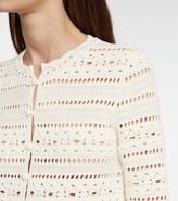 Thumbnail for your product : Saint Laurent Pointelle cotton crochet minidress
