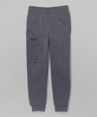 CB Sports Charcoal & Black Zip Pocket Sweatpants - Boys