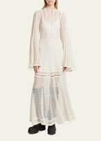 Thumbnail for your product : Chloé Cashmere Blend Lace Knit Maxi Dress
