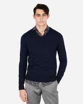 Thumbnail for your product : Express Merino Wool-Blend Thermal Regulating V-Neck Sweater