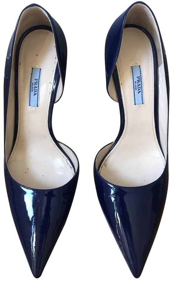 prada blue pumps