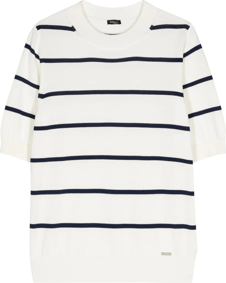 Tシャツ・カットソー Kiton Silk cashmere t-shirt Kiton Women's Cashmere-Silk Jersey T-Shirt - Optical White