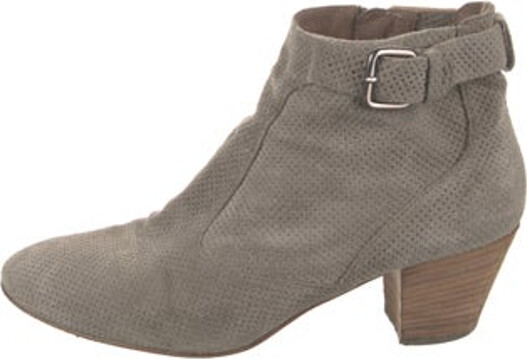 Aquatalia Suede Ankle Boots Grey Square-Toes