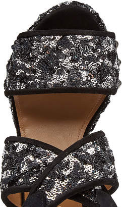 Sonia Rykiel Embellished Wedge Sandals with Leather