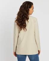 Thumbnail for your product : boohoo Plunge Double-Breasted Blazer