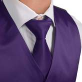 Thumbnail for your product : Dan Smith DGDE0006-XL Dark Brown Handmade Design Plain Microfiber Vest Designer Satin For Pretty Vest Matching Tie