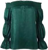 Thumbnail for your product : Goodnight Macaroon 'Margot' Green Velvet Off The Shoulder Top