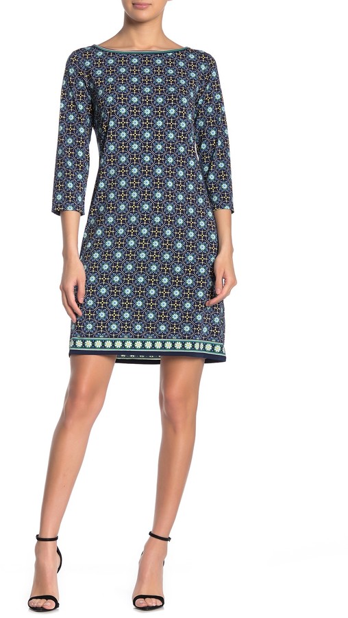 patterned shift dress