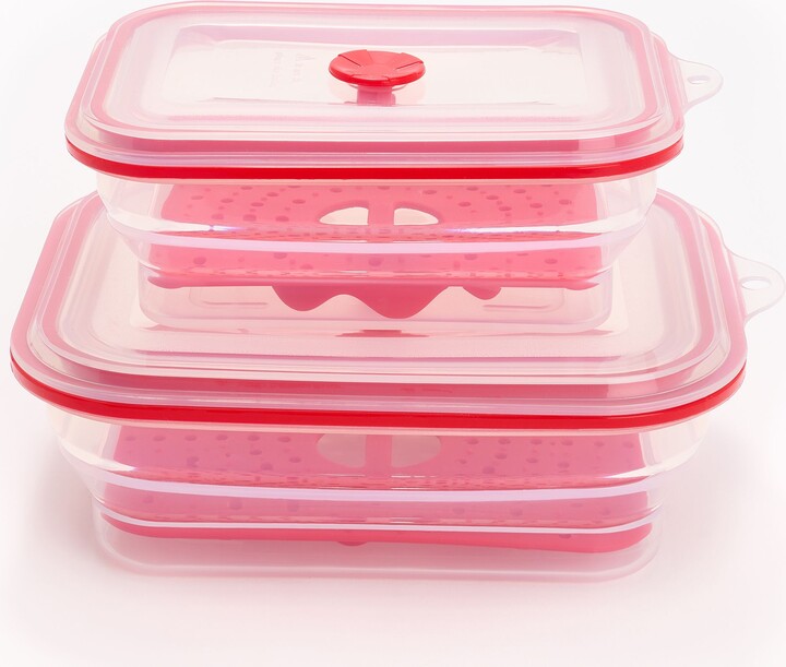 As Is Prepology S/2 Silicone Collapsible Micro Steamers