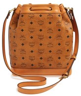 Thumbnail for your product : MCM 'Heritage' Coated Canvas Drawstring Crossbody Bag - Brown