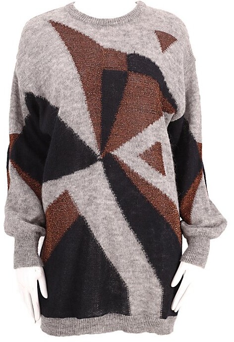geometric print sweater