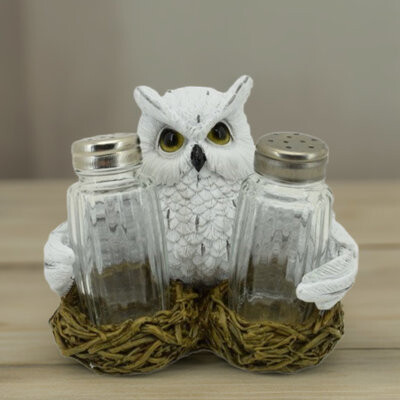 FC Design 5.25"W Owl Salt & Pepper Shakers Holder
