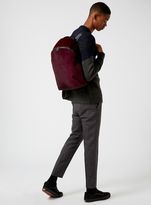 Thumbnail for your product : Topman Burgundy Faux Pony Hair Backpack