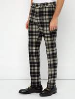 Thumbnail for your product : Burberry Tartan Check Wool Trousers - Mens - Black