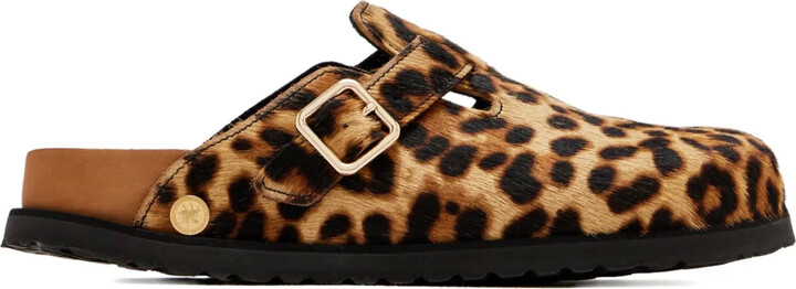 Birkenstock 1774 Boston leopard-pattern sandals