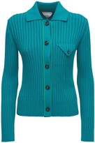 Thumbnail for your product : Bottega Veneta Wool Rib Knit Button-up Cardigan