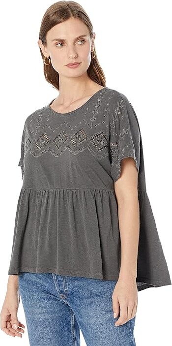 Lucky Brand, Tops, Lucky Brand Embroidered Keyhole Back Tank Top
