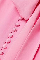 Thumbnail for your product : ENVELOPE1976 Cannes Belted Button-detailed Silk-crepe Midi Dress - Pink