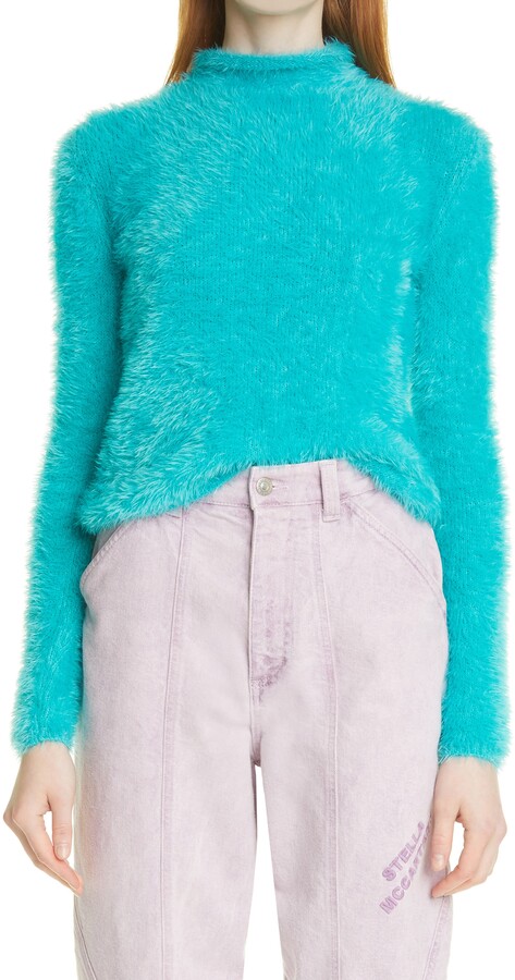 turquoise mock turtleneck