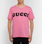 Thumbnail for your product : Gucci Logo-print Cotton-jersey T-shirt - Pink