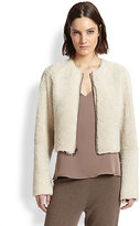 Thumbnail for your product : Theory Lavaughn Reversible Cropped Shearling Jacket