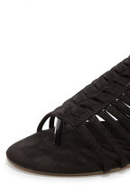 Thumbnail for your product : Liliana Notic 1 Black Caged Thong Sandals