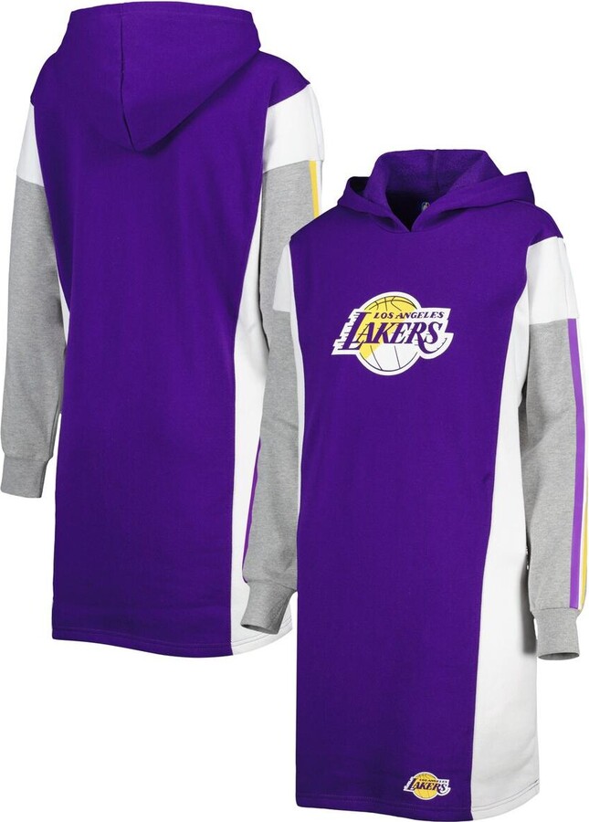 G-III 4Her by Carl Banks Women's G-III 4Her by Carl Banks Purple Los  Angeles Lakers Bootleg Long Sleeve Hoodie T-Shirt - Dress