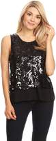 Thumbnail for your product : Anna-Kaci Womens Sparkle & Shine Glitter Sequin Embellished Sleeveless Round Neck Tank Top