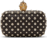 Thumbnail for your product : Alexander McQueen Grey Studded Skull Box Clutch