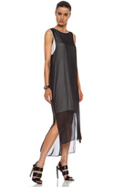 Thumbnail for your product : Helmut Lang Vanish Double Layer Poly Dress in Black